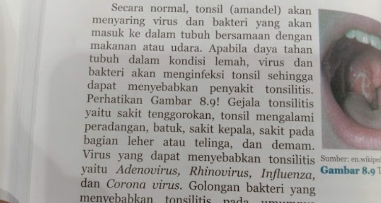 Wow, Ternyata Corona Virus Dibahas di Buku IPA Cetakan Tahun 2017