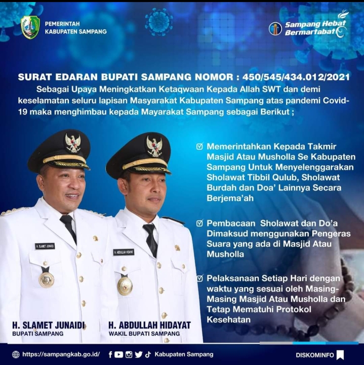 Demi Keselamatan Warga Atas Pandemi Covid-19, Bupati Sampang Keluarkan SE