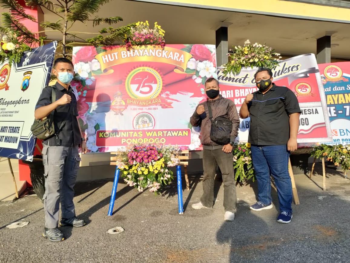 Komunitas Wartawan Ponorogo Beri Ucapan Selamat HUT Bhayangkara ke-75