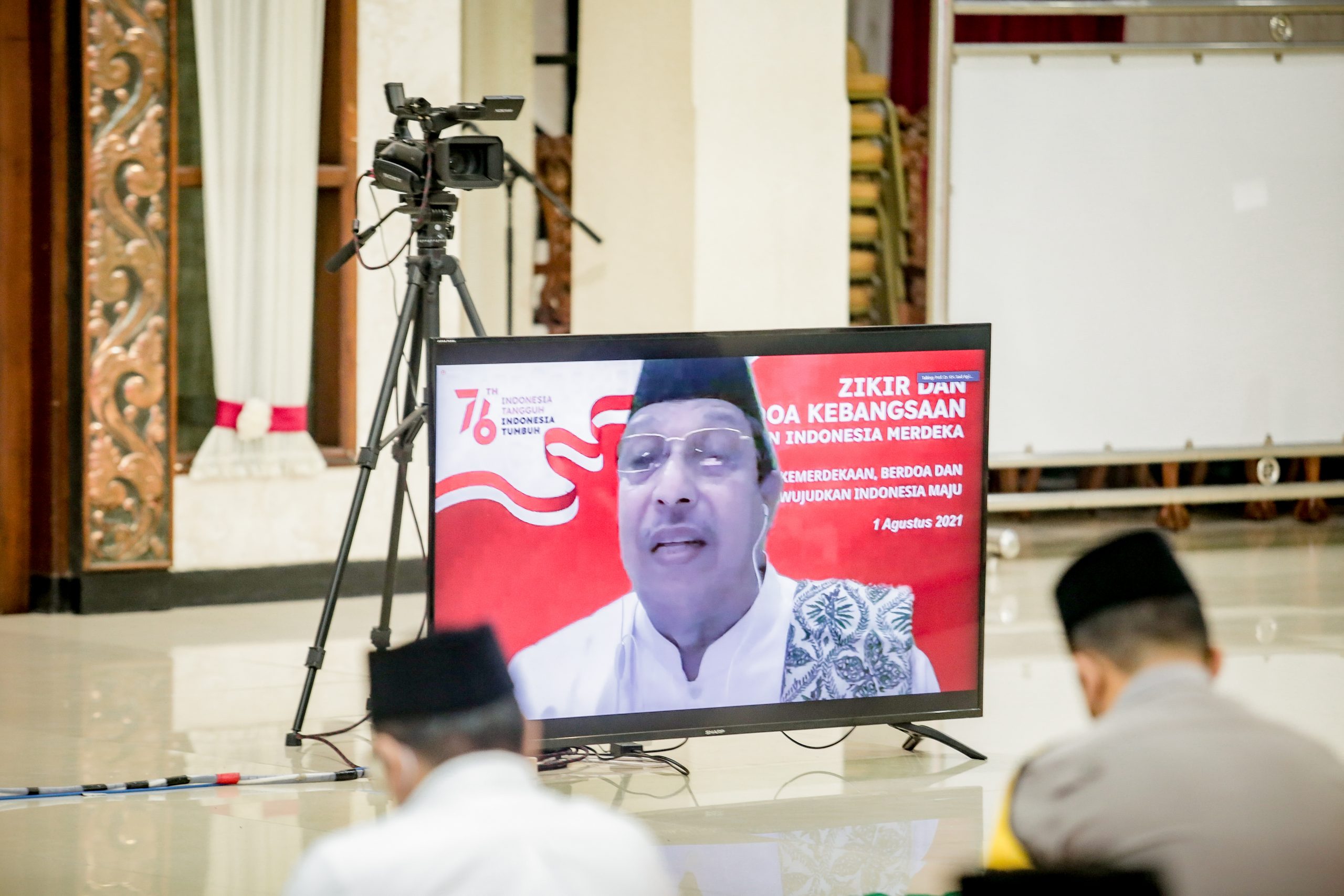 Wabup Jember Ikuti Zikir dan Doa Kebangsaan Secara Virtual di Pendopo Wahyawibawagraha