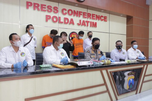 Polda Jatim Bekuk 2 Pengedar Narkoba Antar Provinsi